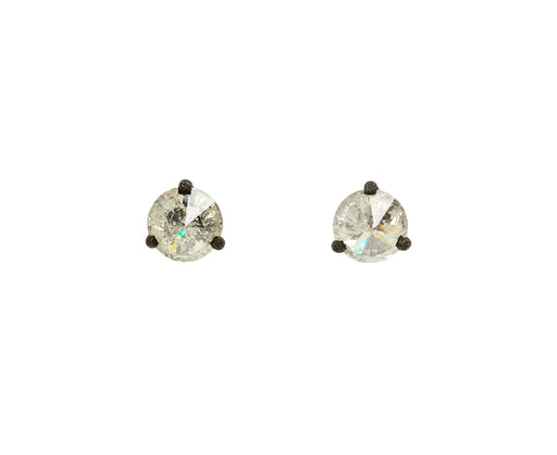 Large Inverted Diamond Stud Earrings - TWISTonline 