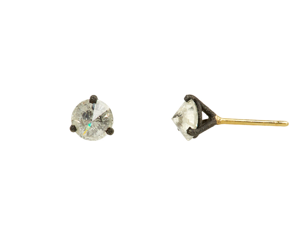 Large Inverted Diamond Stud Earrings - TWISTonline 