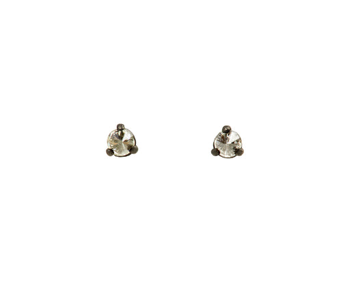 Tiny Inverted Diamond Stud Earrings - TWISTonline 