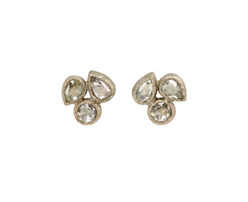 Mixed Shape Rose Cut Stud Earrings