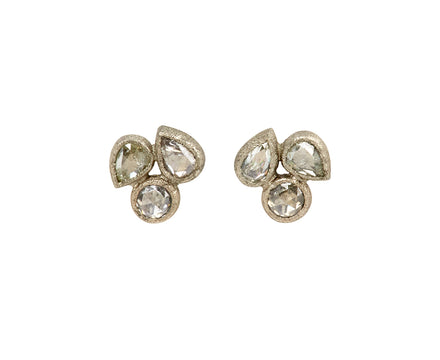 Mixed Shape Rose Cut Stud Earrings