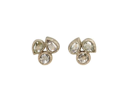 Mixed Shape Rose Cut Stud Earrings