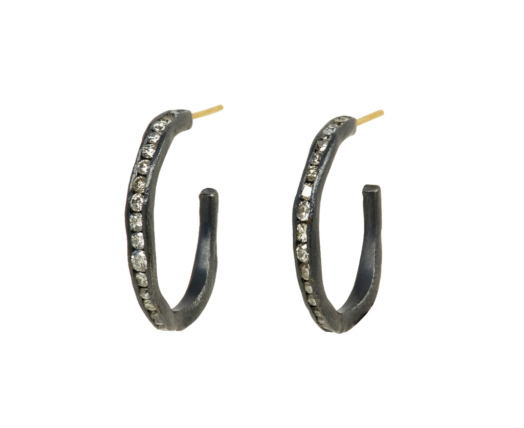 Channel Set Diamond Hoop Earrings - TWISTonline 