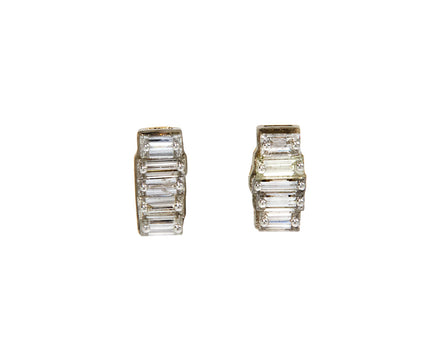 Five Baguette Stud Earrings
