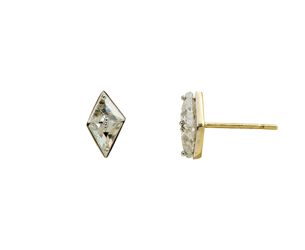 Inverted Trillion Tablet Stud Earrings