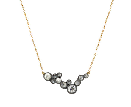Diamond Cluster Bar Necklace