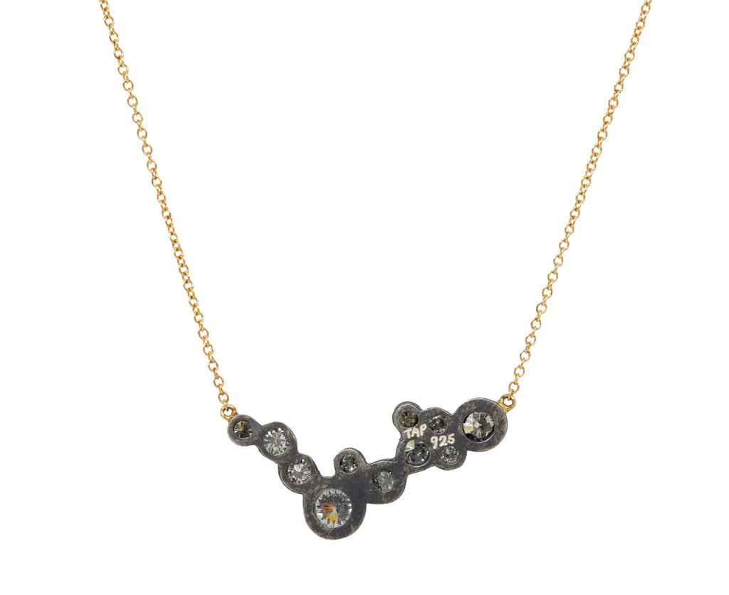 Diamond Cluster Bar Necklace