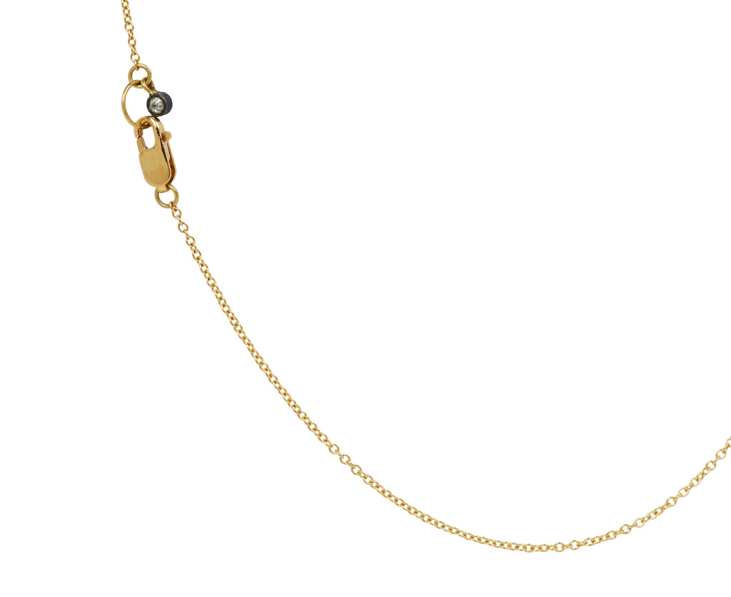 Blackened Silver Asymmetrical Diamond Cluster Necklace