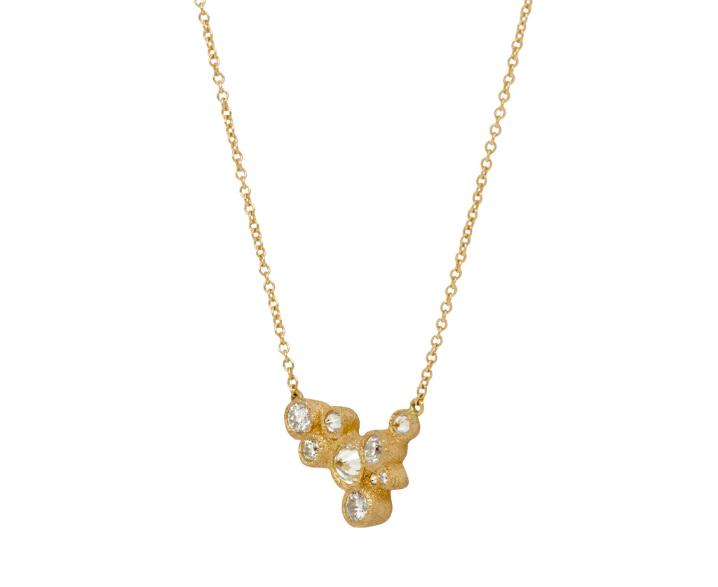 Asymmetrical Diamond Cluster Necklace