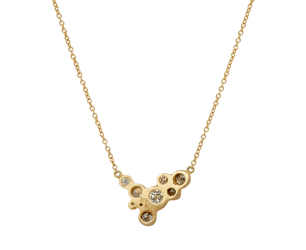 Asymmetrical Diamond Cluster Necklace
