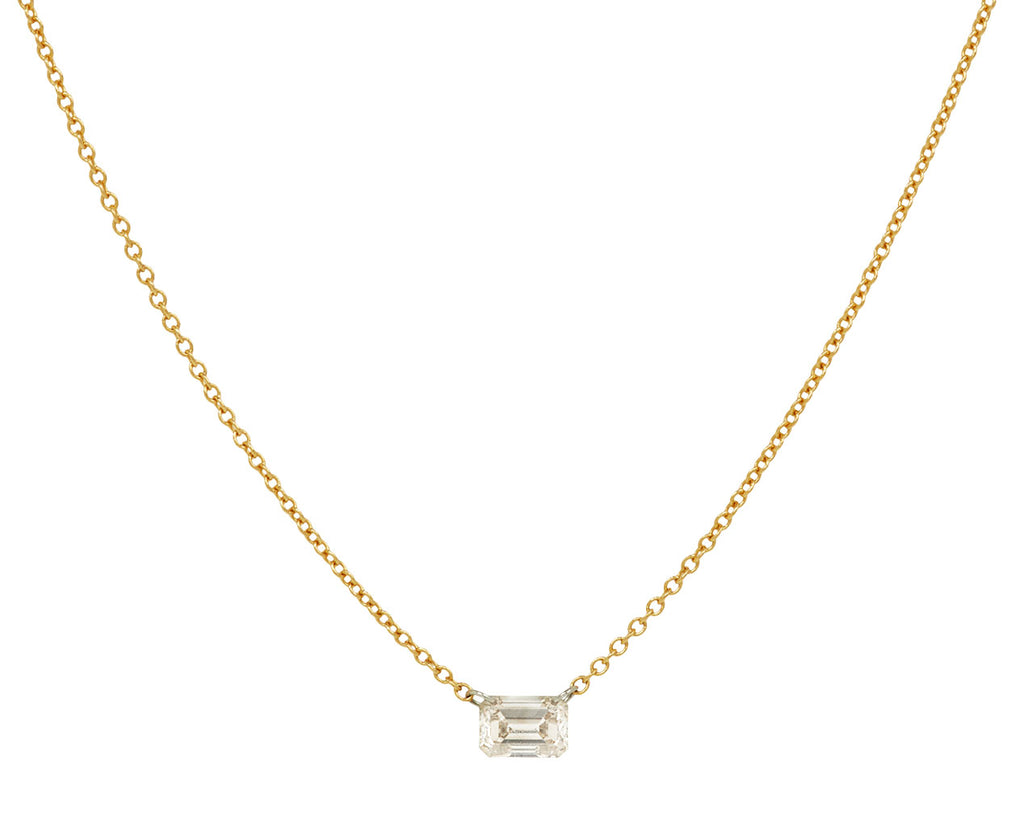 Emerald Cut Free Set Diamond Necklace - TWISTonline 