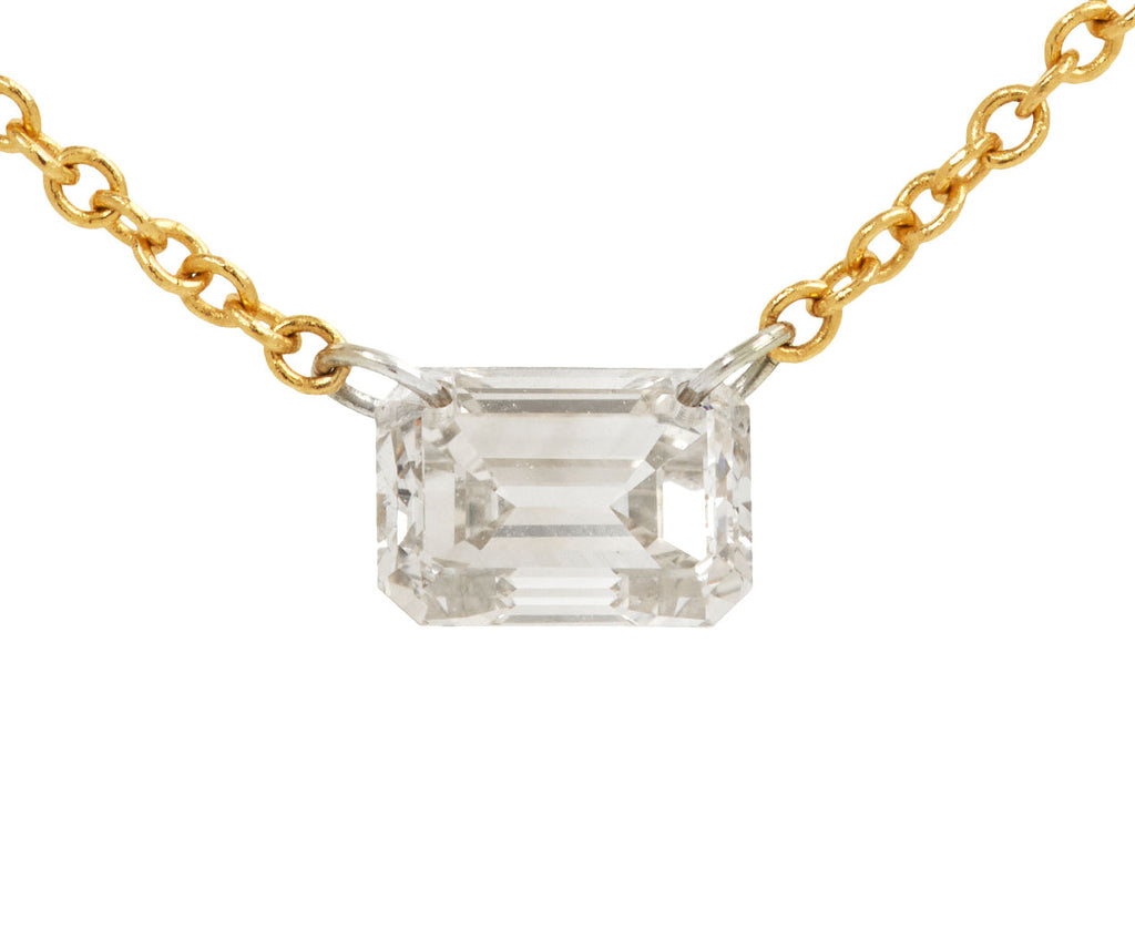 Emerald Cut Free Set Diamond Necklace - TWISTonline 