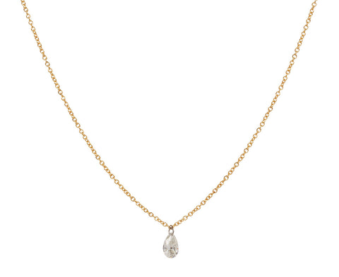 Todd Pownell Free Set Pear Diamond Pendant Necklace