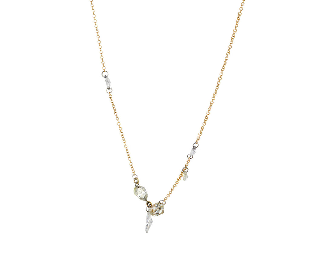Marquise and Pear Shaped Free Set Diamond Necklace