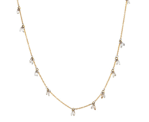 Marquise Diamond Double Pendant Necklace
