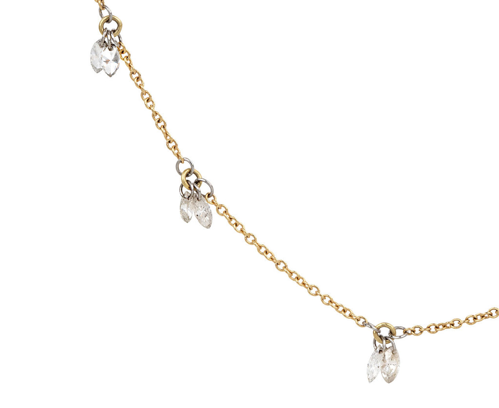 Marquise Diamond Double Pendant Necklace