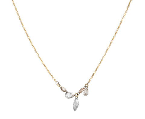 Marquise and Pear Shaped Diamond Necklace