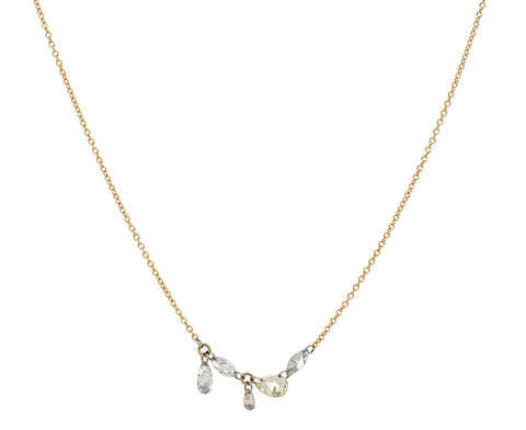 Marquise and Pear Shaped Diamond Necklace