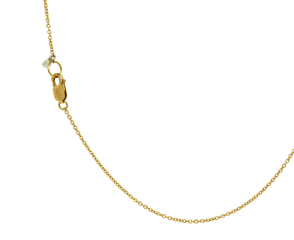 Rose Cut Diamond Dangle Pendant Necklace