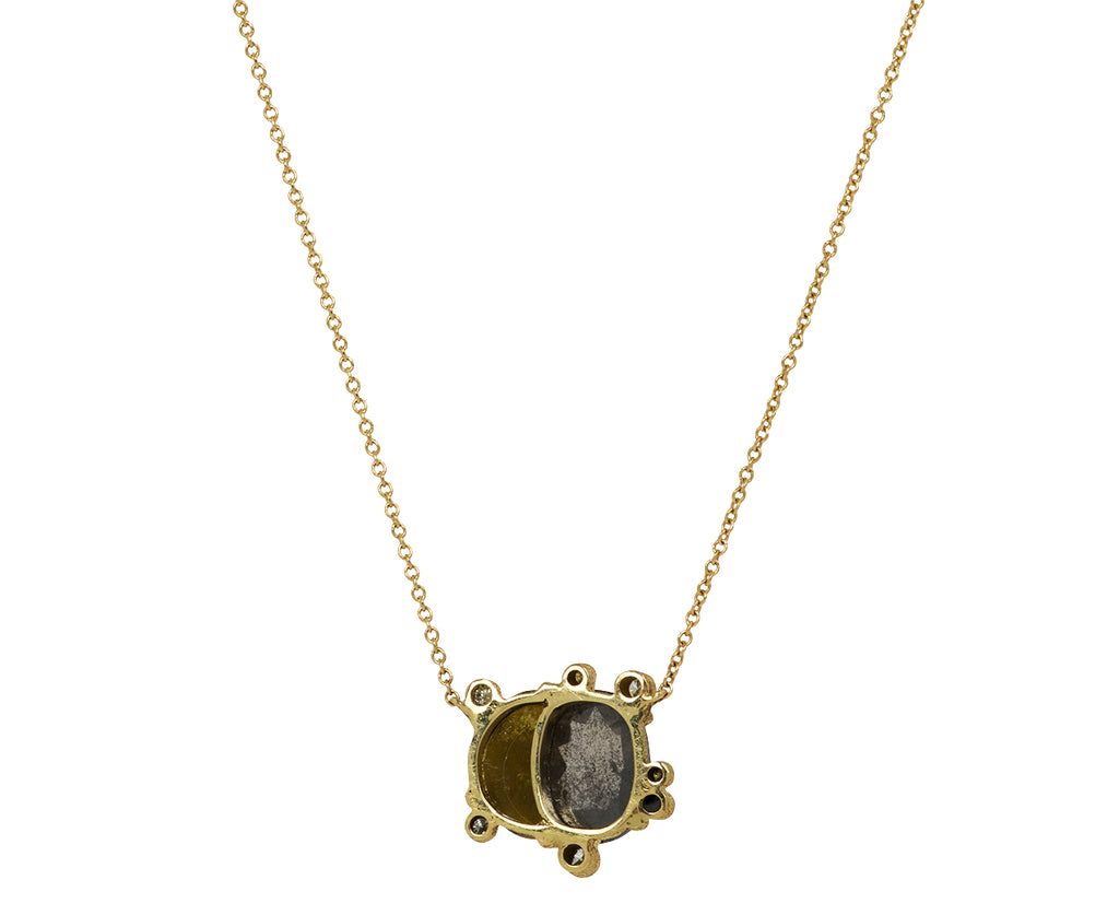 Double Rustic Diamond Pendant Necklace