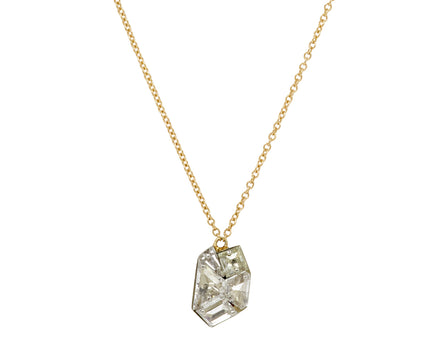 Mixed Inverted Diamond Pendant Necklace