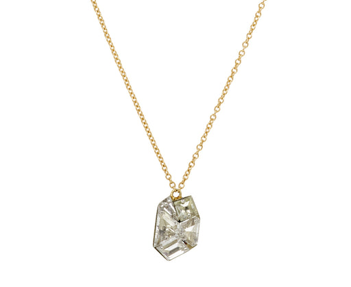 Mixed Inverted Diamond Pendant Necklace