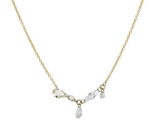 Mixed Shape Diamond Pendant Necklace
