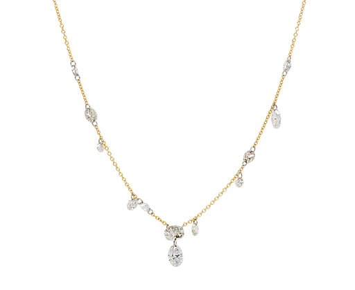 Mixed Round and Oval Diamond Necklace