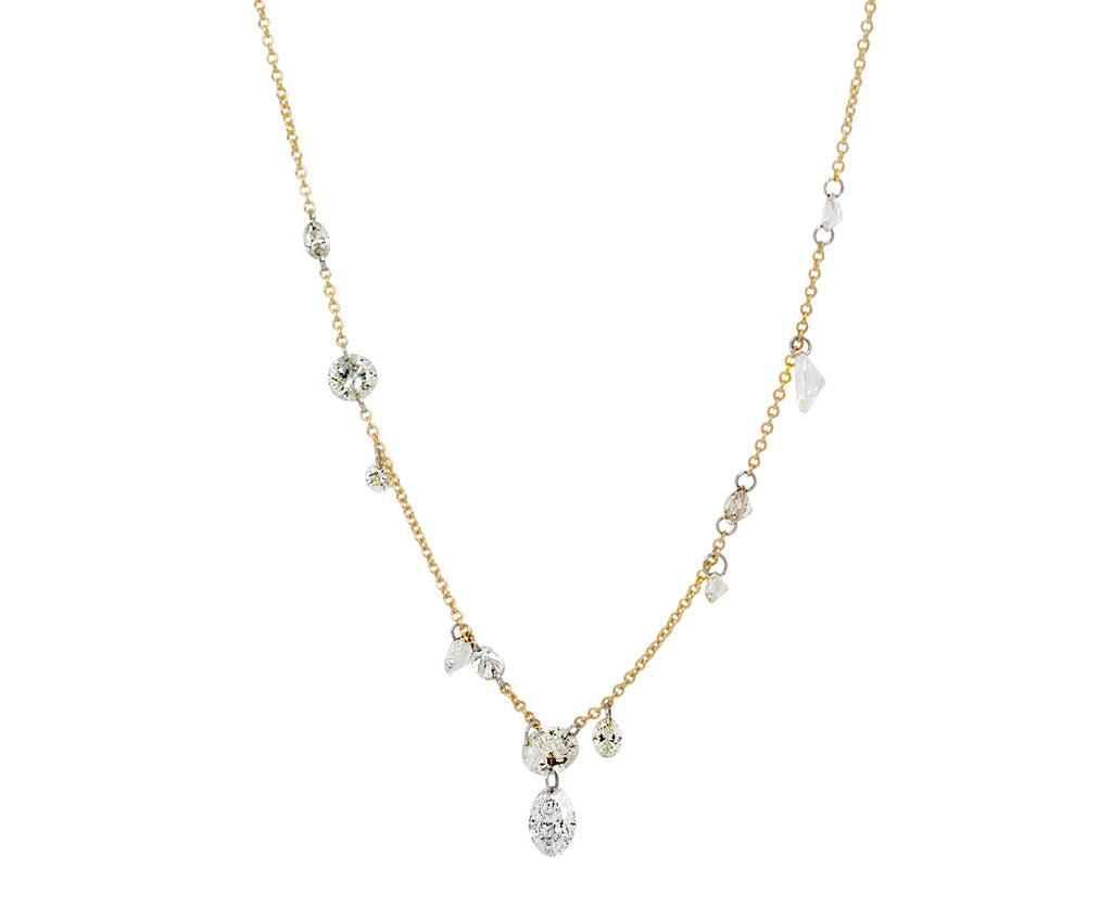 Mixed Round and Oval Diamond Necklace