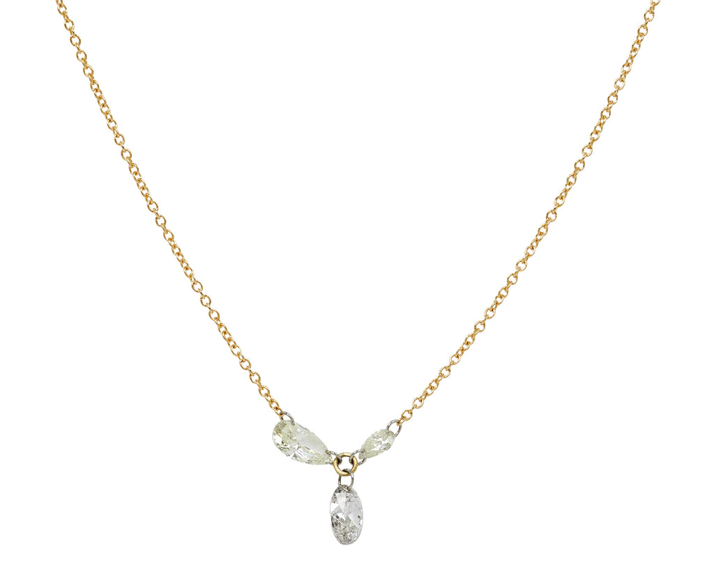 Triple Diamond Pendant Necklace