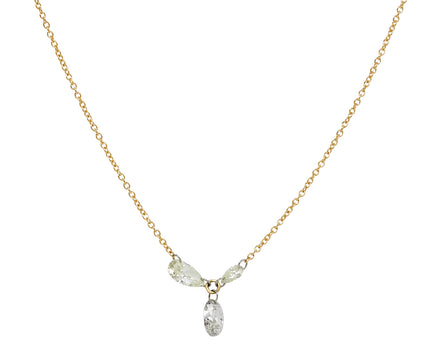 Triple Diamond Pendant Necklace