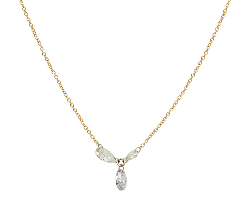 Triple Diamond Pendant Necklace