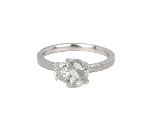 Double Half Moon Diamond Solitaire