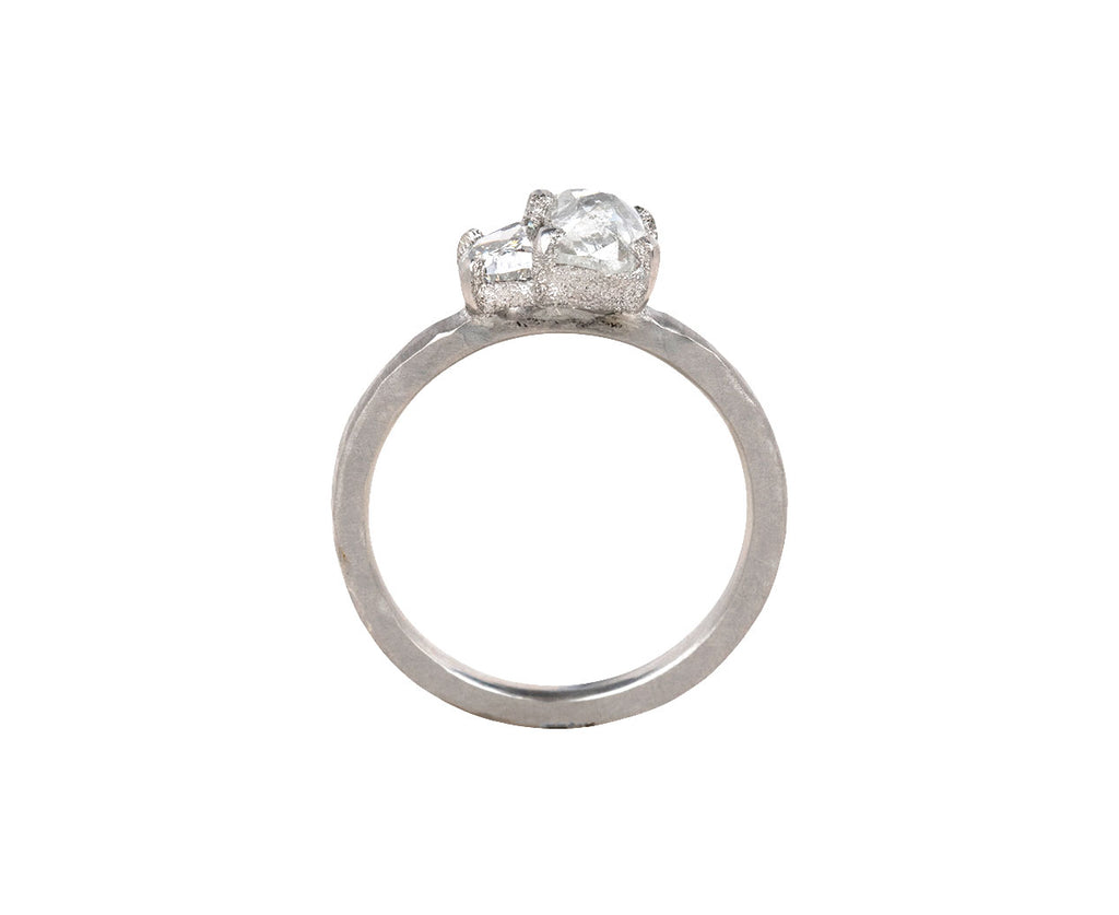 Double Half Moon Diamond Solitaire