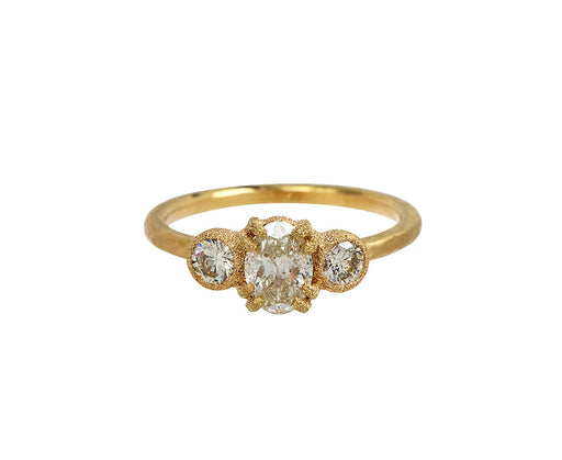 Light Yellow Diamond Solitaire Ring