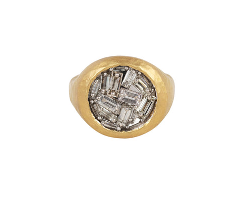 Todd Pownell Baguette Diamond Pin-Set Diamond Ring