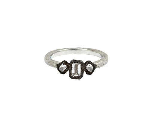 Todd Pownell Emerald Cut Diamond Trio Ring