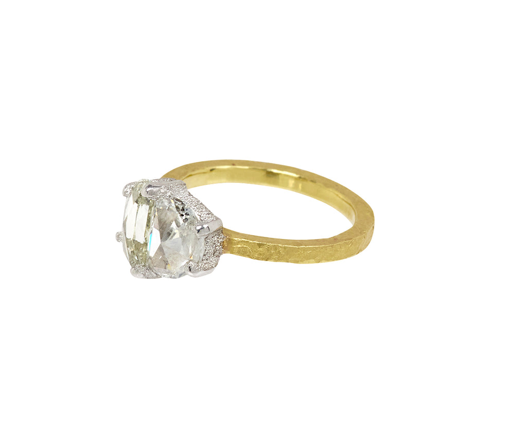 Double Half Moon Diamond Solitaire