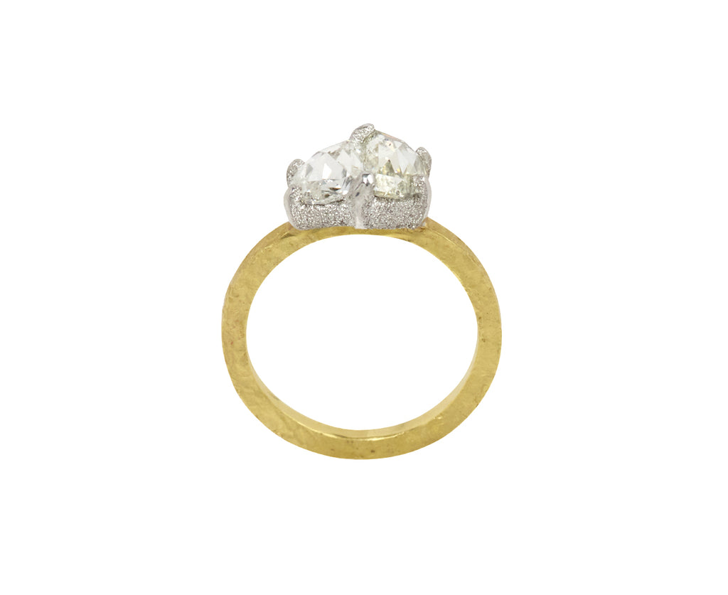 Double Half Moon Diamond Solitaire