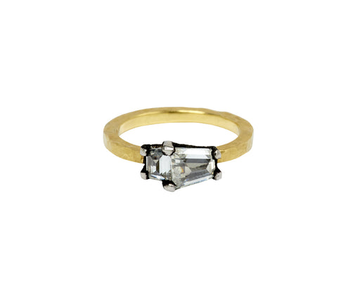 Tapered Step Cut Diamond Solitaire Ring