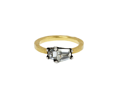 Tapered Step Cut Diamond Solitaire Ring