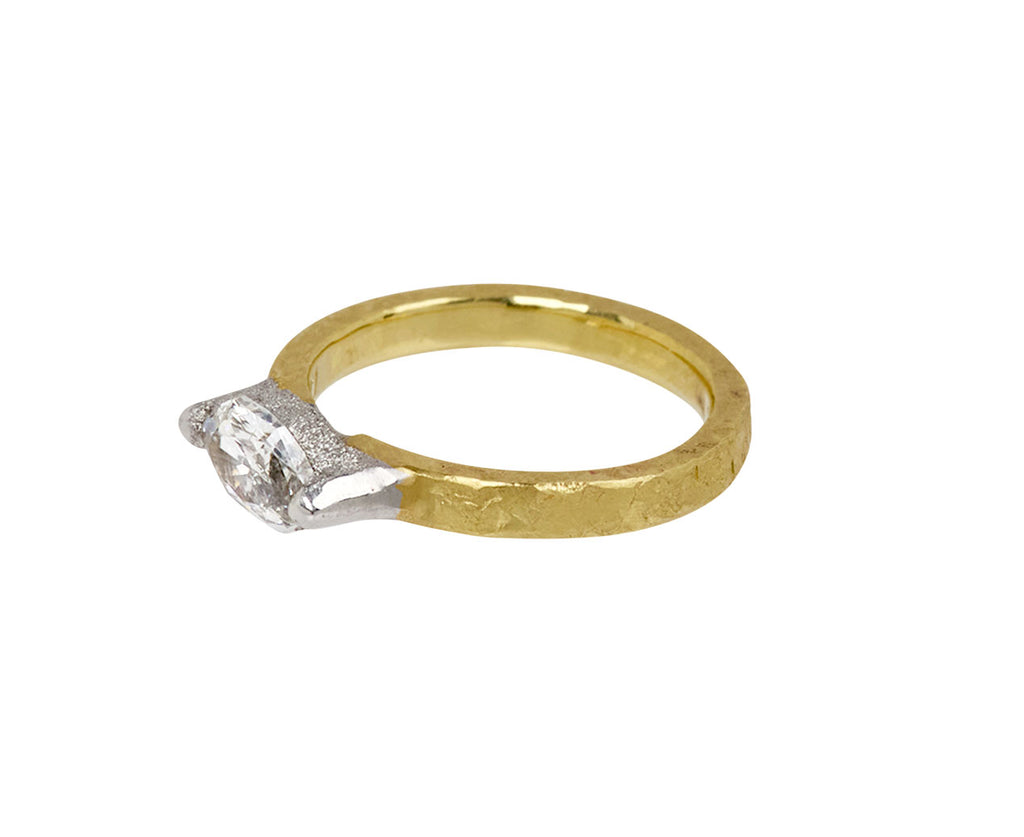 Hexagonal Full Cut Diamond Solitaire Ring - TWISTonline 