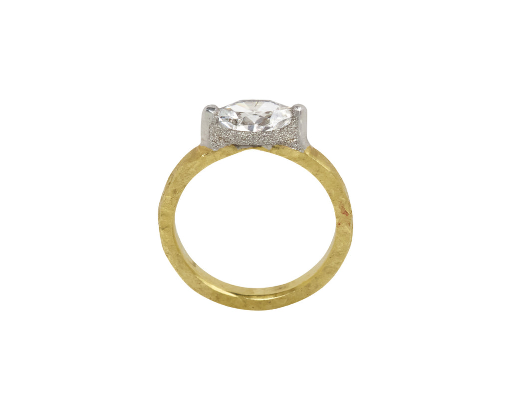 Hexagonal Full Cut Diamond Solitaire Ring