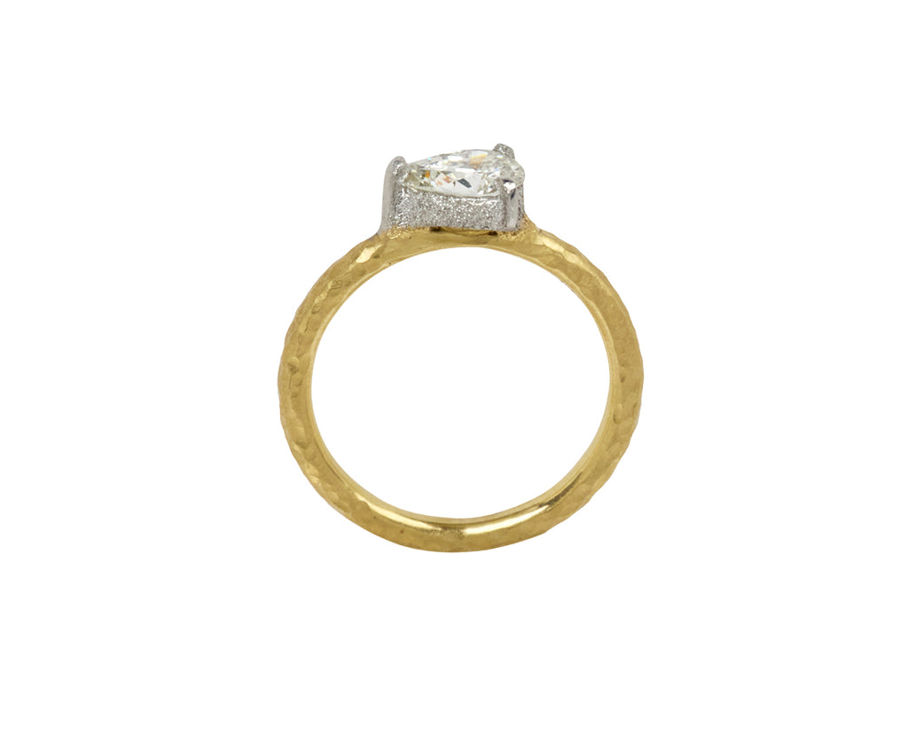 Pear Shaped Diamond Solitaire Ring