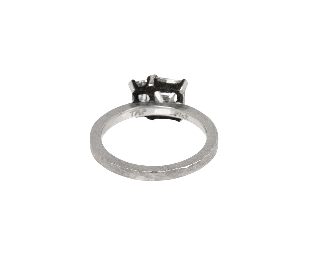 Two Emerald Cut Diamond Solitaire Ring