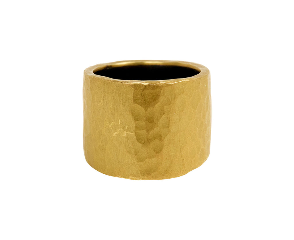 Silver and Gold Tapered Hammered Band - TWISTonline 