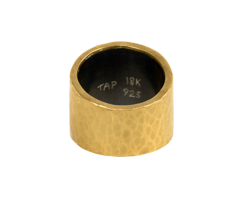 Silver and Gold Tapered Hammered Band - TWISTonline 