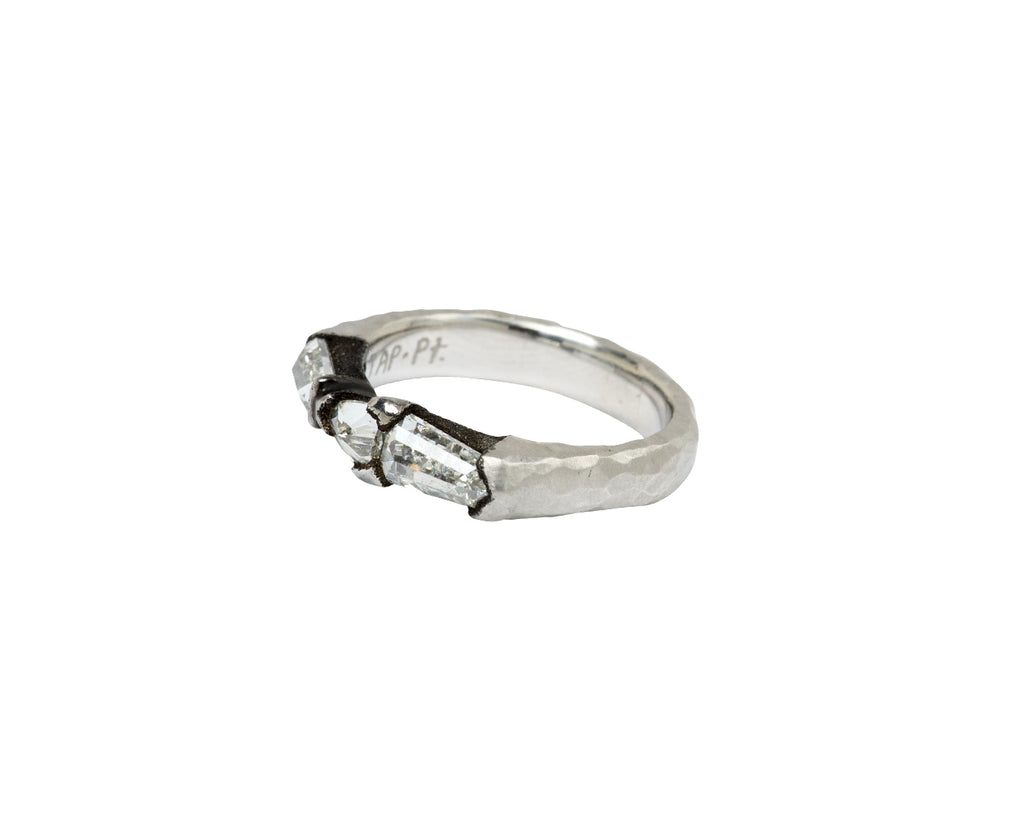 Triple Diamond Platinum Ring