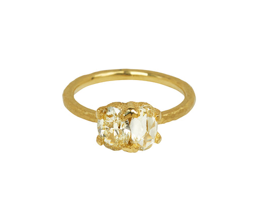 Oval Rose Cut Double Diamond Solitaire - TWISTonline 