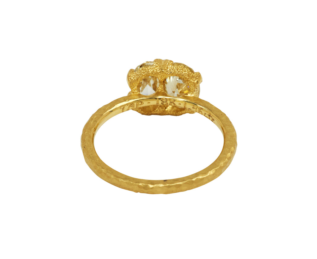 Oval Rose Cut Double Diamond Solitaire - TWISTonline 